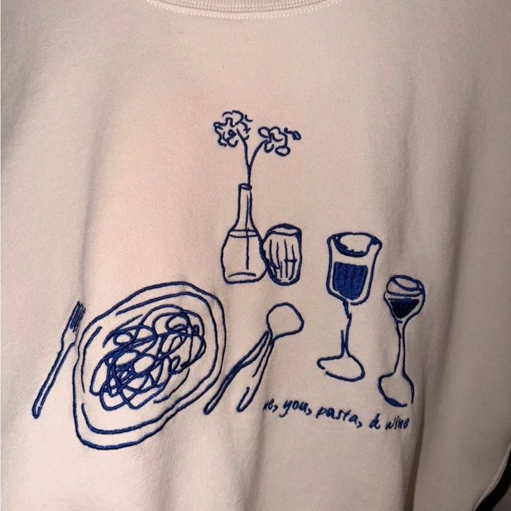 Abercrombie & Fitch Cream Pullover Sweatshirt - Picture 2 of 4